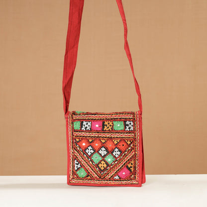 Multicolor - Handcrafted Mirror Work Embroidered Sling Bag