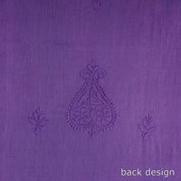 Purple - Hand Embroidery Mul Cotton Chikankari Kurta Material (3.1m) 41