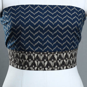 Blue - cotton akola blouse piece 162 - handcrafted