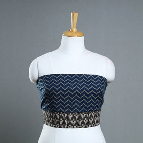 Blue - cotton akola blouse piece 162 - handcrafted