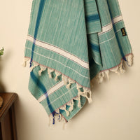 Green - Handloom Fine Cotton Plain Bath Towel 95