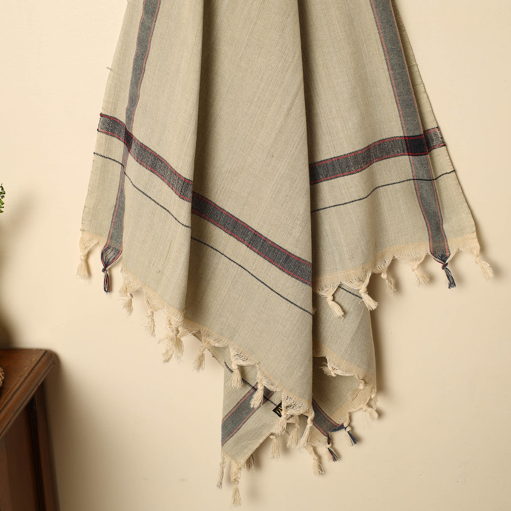 Beige - Handloom Fine Cotton Plain Bath Towel 96