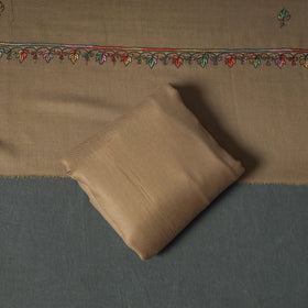 Kashmiri Aari Hand Embroidered Pure Merino Wool Unstitched Dress Material: Kurta, Bottom with Dupatta 20