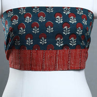 Green - Block Print Cotton Bagru Blouse Piece 165