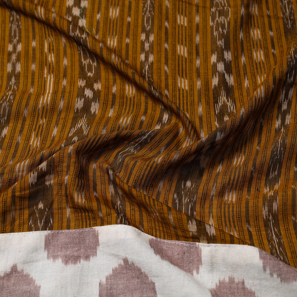 Brown - Ikat Cotton Blouse Piece 82