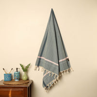 Grey - Handloom Fine Cotton Plain Bath Towel 99