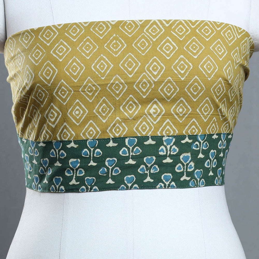 Block Print Cotton Pipad Blouse Piece 166