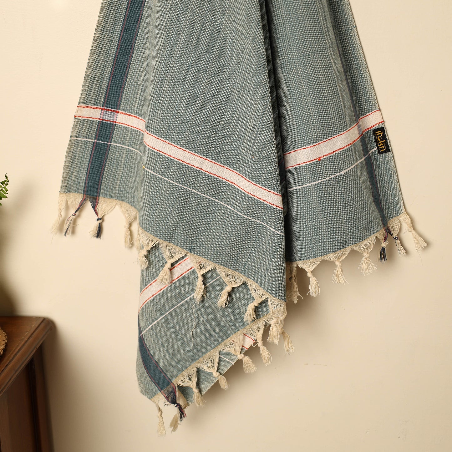 Grey - Handloom Fine Cotton Plain Bath Towel 99