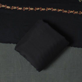 Kashmiri Aari Hand Embroidered Pure Merino Wool Unstitched Dress Material: Kurta, Bottom with Dupatta 21