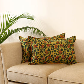 Yellow - set of 2 jahota cotton pillow covers 09