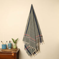 Grey - Handloom Fine Cotton Plain Bath Towel 103