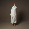 Woolen Heavy Embroidered Unstitched Dress Material: Kurta, Bottom & Dupatta 24