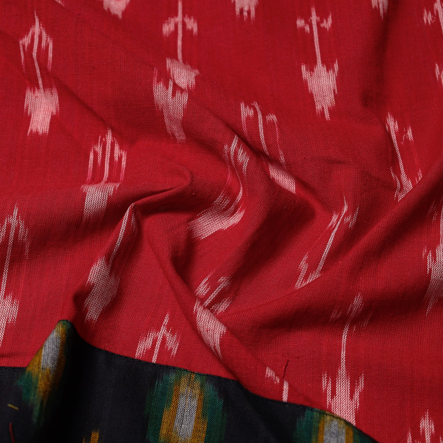 Red - Ikat Cotton Blouse Piece 68