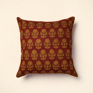 Bagh Block Printed Cotton Cushion Cover (16 x 16 in) 13