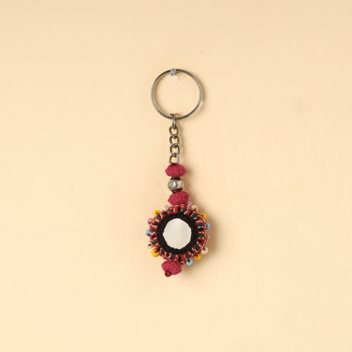 Handmade Lambani Embroidery Mirror Work Keychain