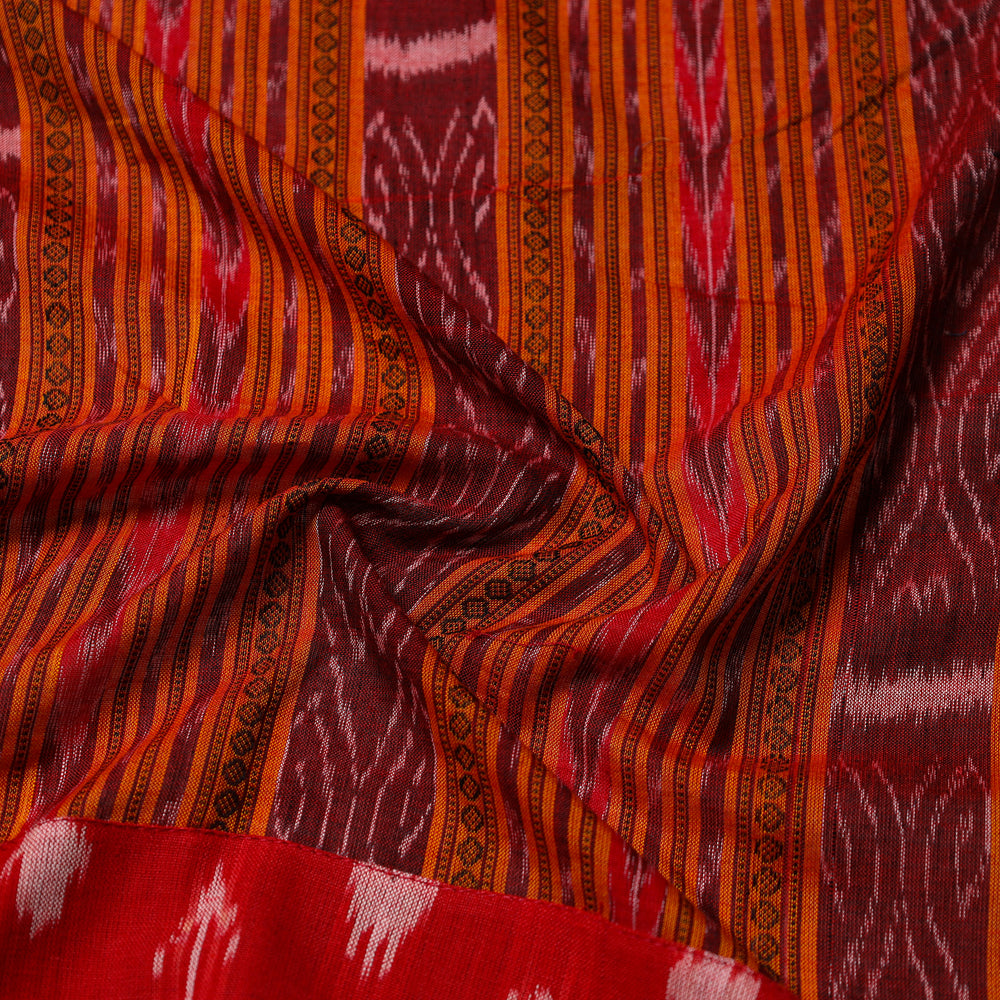 Orange - Ikat Cotton Blouse Piece 65