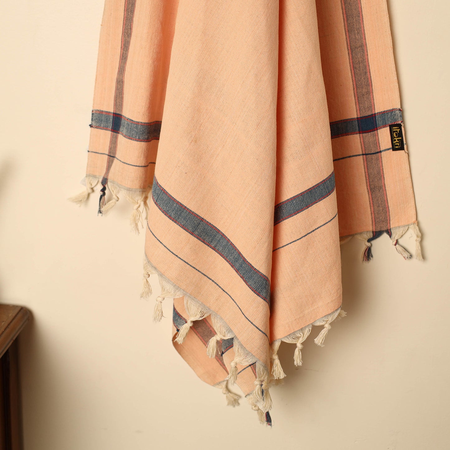 Orange - Handloom Fine Cotton Plain Bath Towel 109