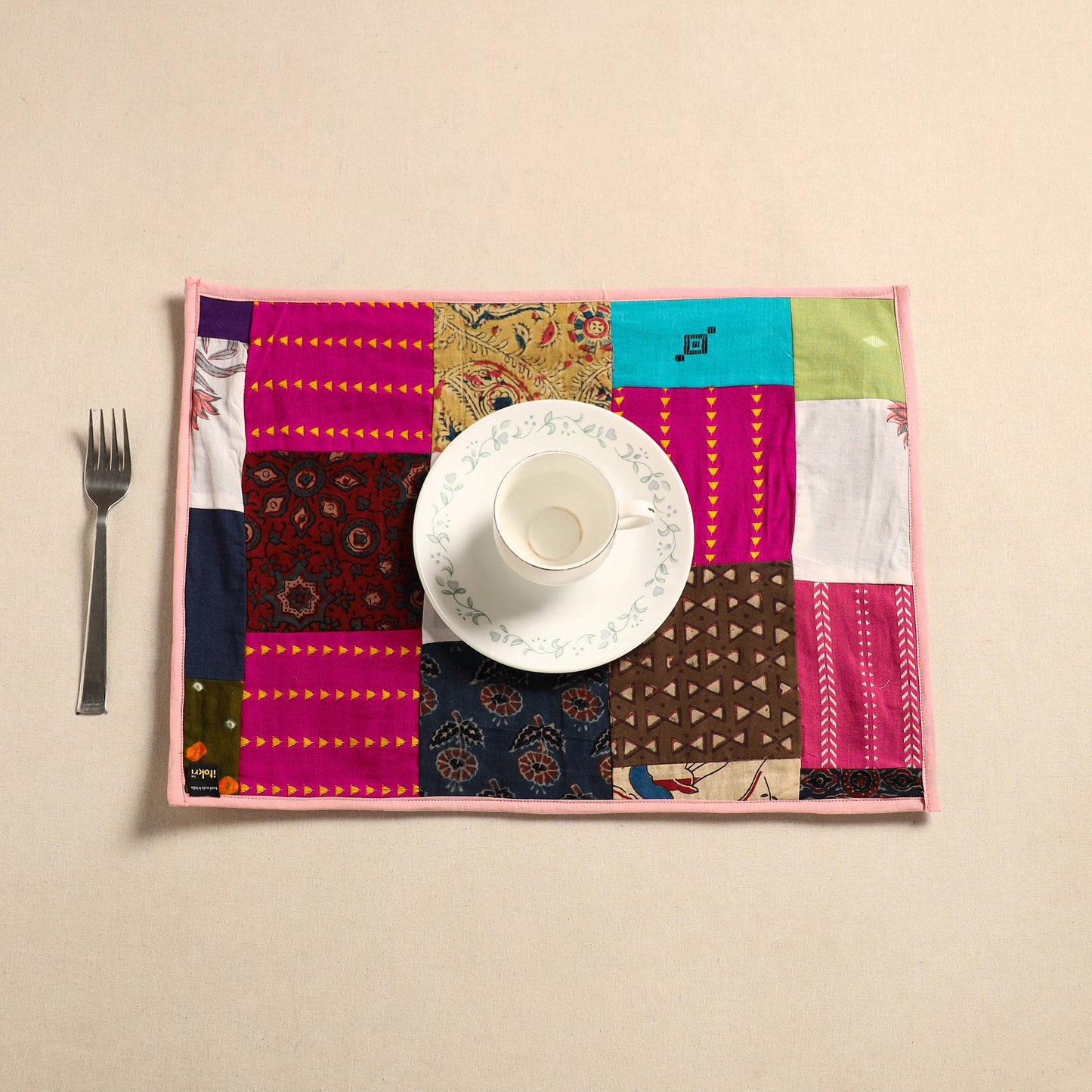 Multicolor - Handcrafted Cotton Patchwork Table Mat 03