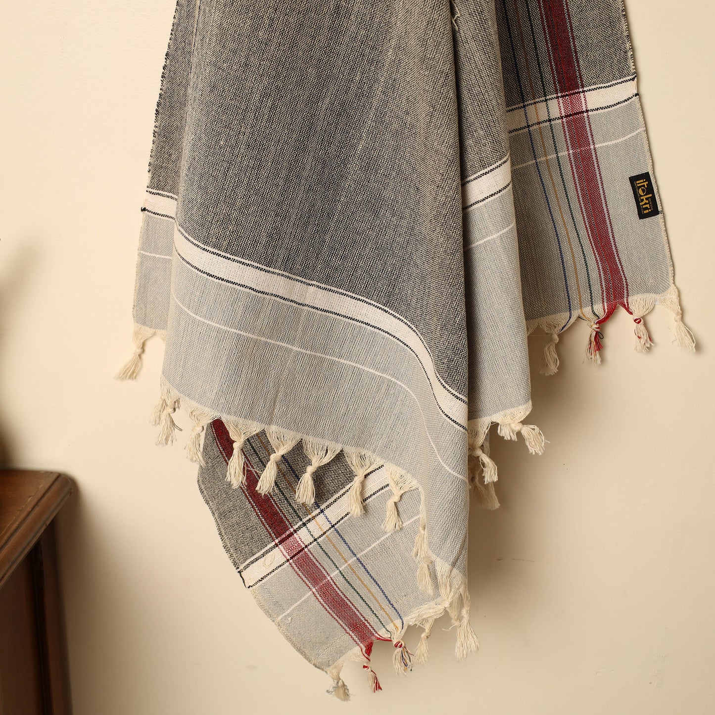 Grey - Handloom Fine Cotton Plain Bath Towel 111