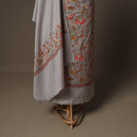 Woolen Heavy Embroidered Unstitched Dress Material: Kurta, Bottom & Dupatta 26