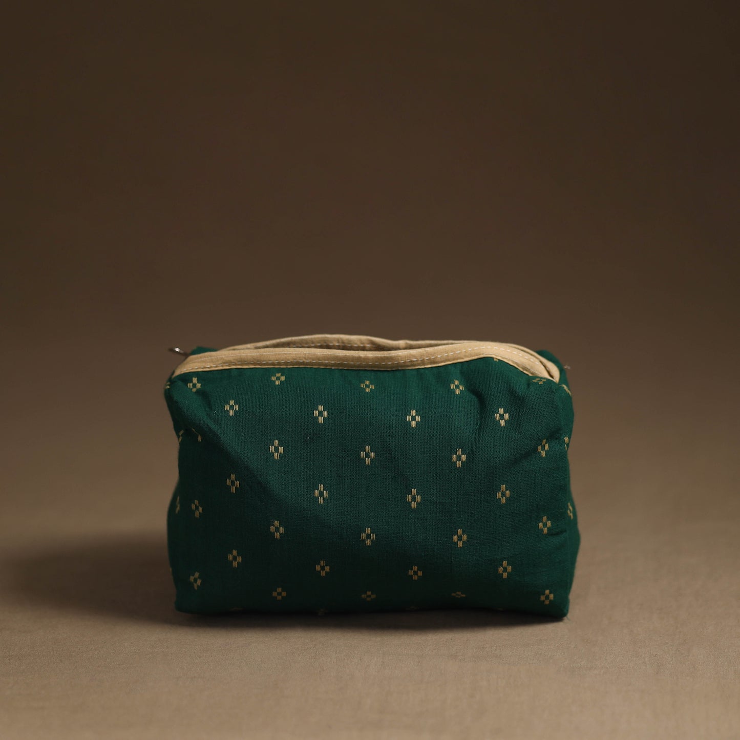 Green - Handmade Cotton Toiletry Pouch 05