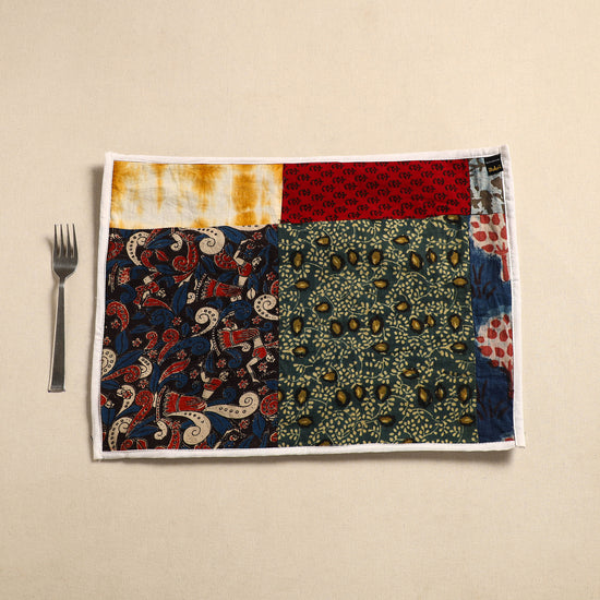 Multicolor - Handcrafted Cotton Patchwork Table Mat 05