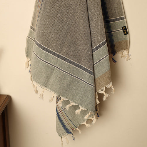 Grey - Handloom Fine Cotton Plain Bath Towel 113