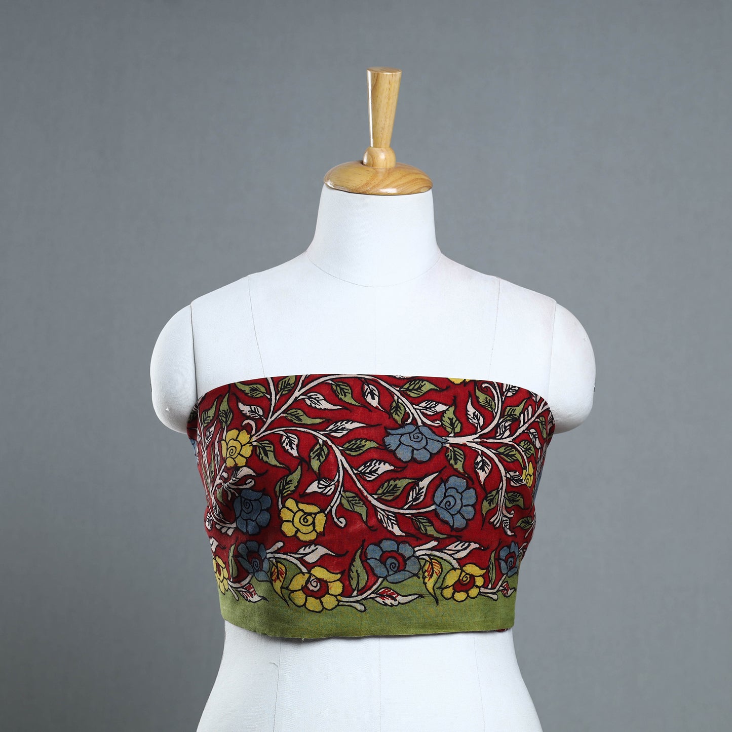 Handpainted Cotton Kalamkari Blouse Piece 12