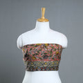 Buy Peach Handpainted Cotton Kalamkari Blouse Piece