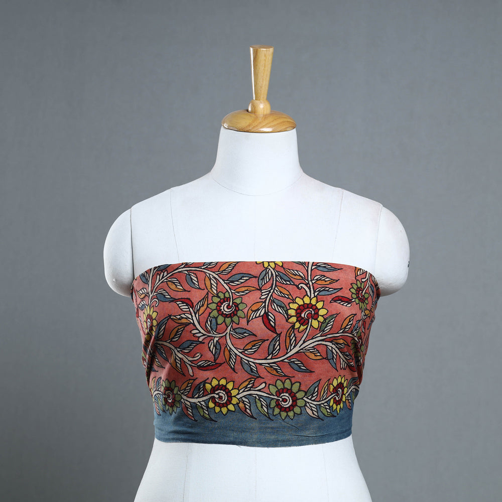 Handpainted Cotton Kalamkari Blouse Piece 15