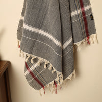 Grey - Handloom Fine Cotton Plain Bath Towel 117