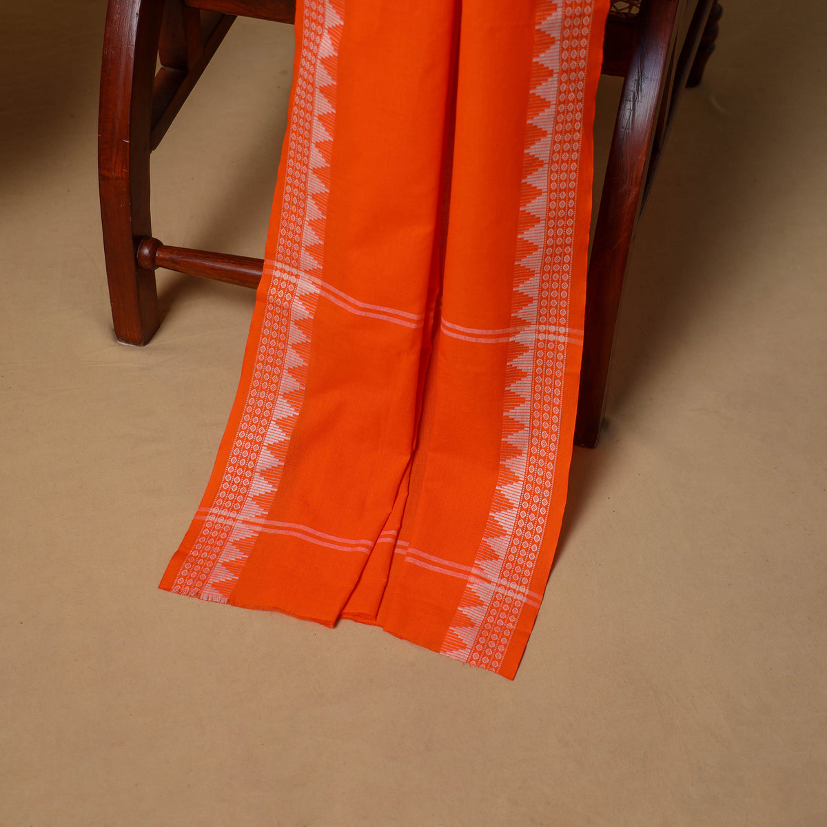 Floral Sanganeri Block Print Cotton Unstitched Dress Material: Kurta, Bottom & Dupatta with Jewellery 08