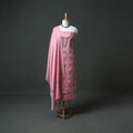 Kashmiri Sozni Hand Embroidered Pure Merino Wool Unstitched Dress Material: Kurta, Bottom with Dupatta 27