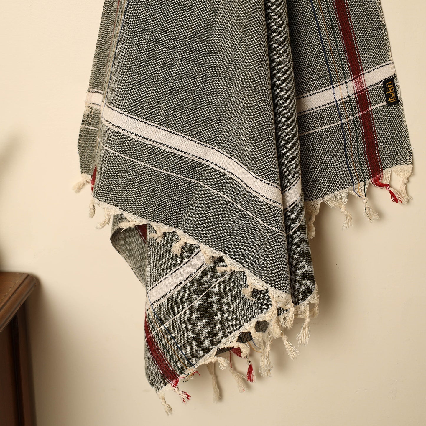 Grey - Handloom Fine Cotton Plain Bath Towel 119