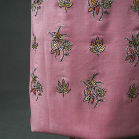 Kashmiri Sozni Hand Embroidered Pure Merino Wool Unstitched Dress Material: Kurta, Bottom with Dupatta 27