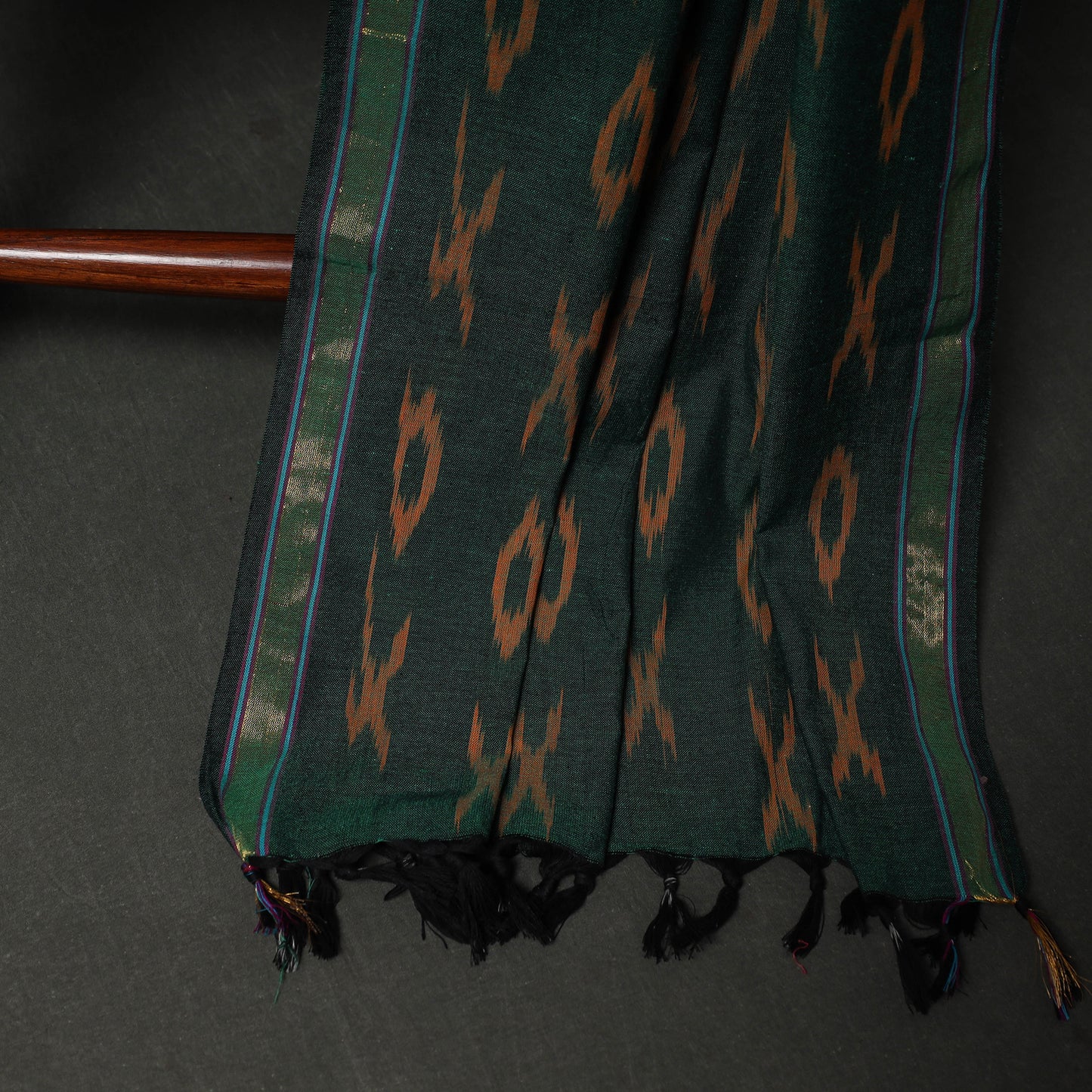 Pochampally Ikat Weave 3pc Cotton Unstitched Dress Material Suit Set 01