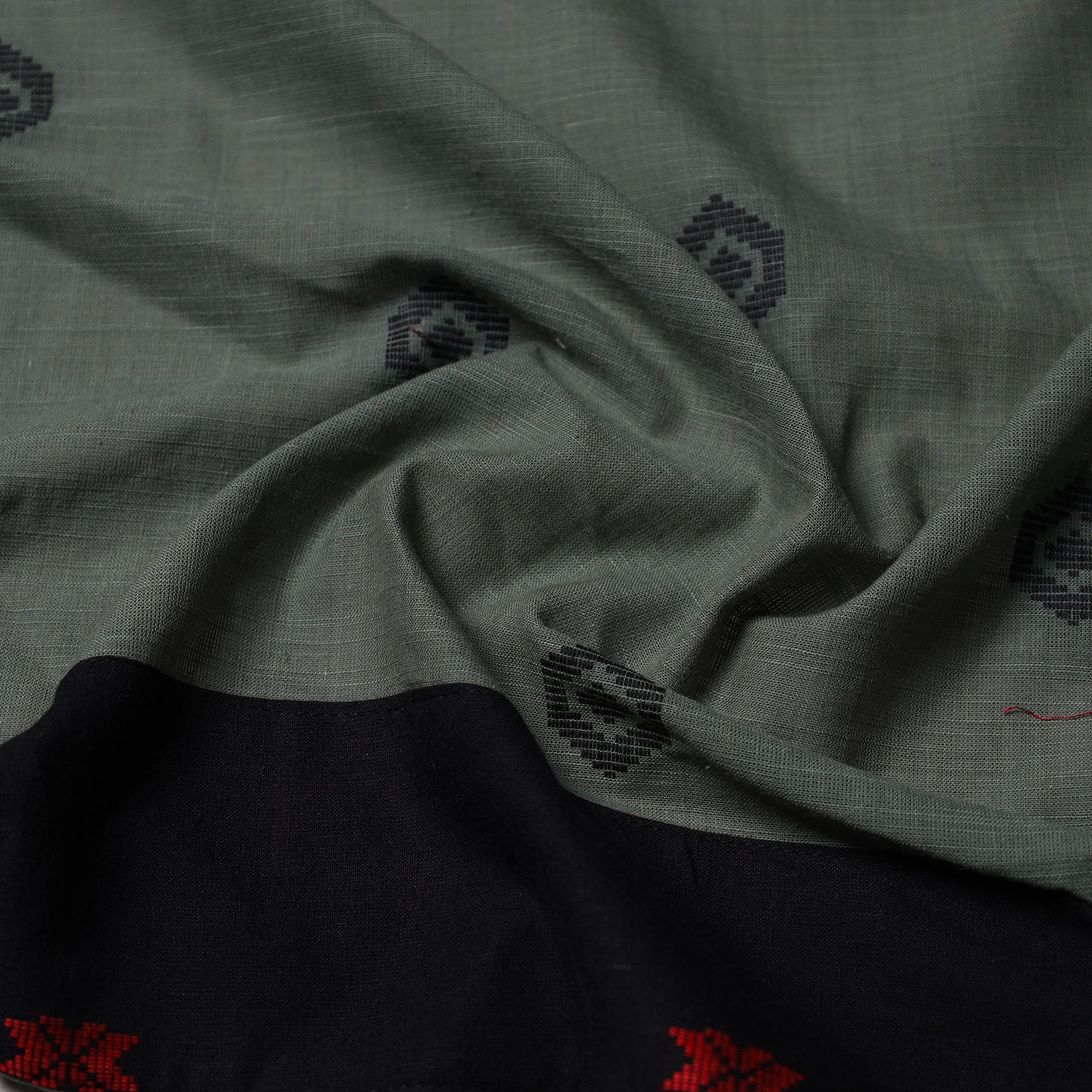 Grey - Jacquard Cotton Blouse Piece 28