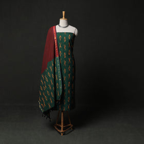 Pochampally Ikat Weave 3pc Cotton Unstitched Dress Material Suit Set 01