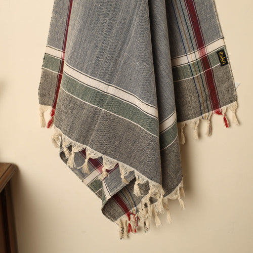 Grey - Handloom Fine Cotton Plain Bath Towel 122