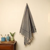 Grey - Handloom Fine Cotton Plain Bath Towel 123