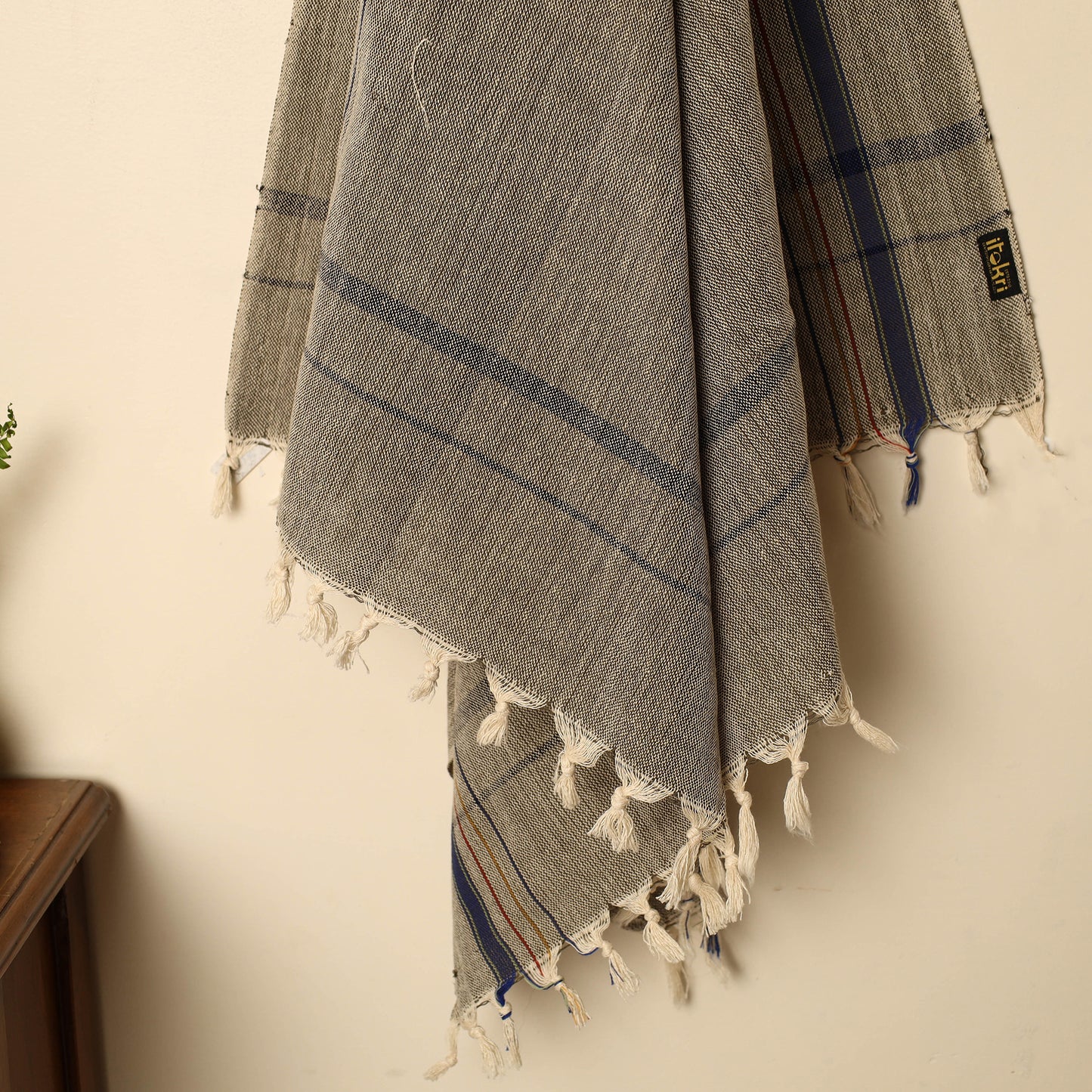 Grey - Handloom Fine Cotton Plain Bath Towel 123