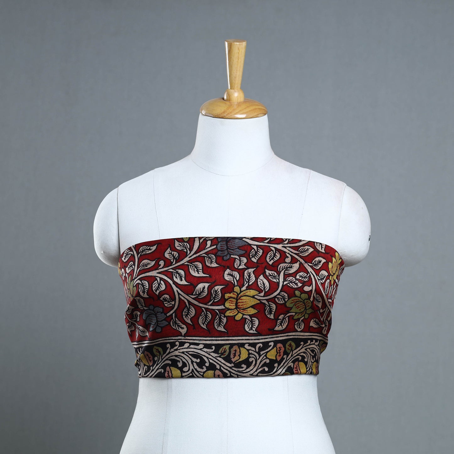 Handpainted Chanderi Silk Kalamkari Blouse Piece 25