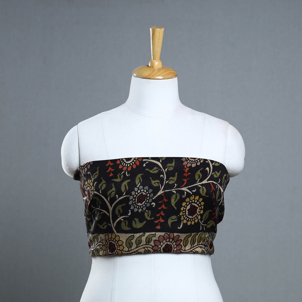 Handpainted Chanderi Silk Kalamkari Blouse Piece 26