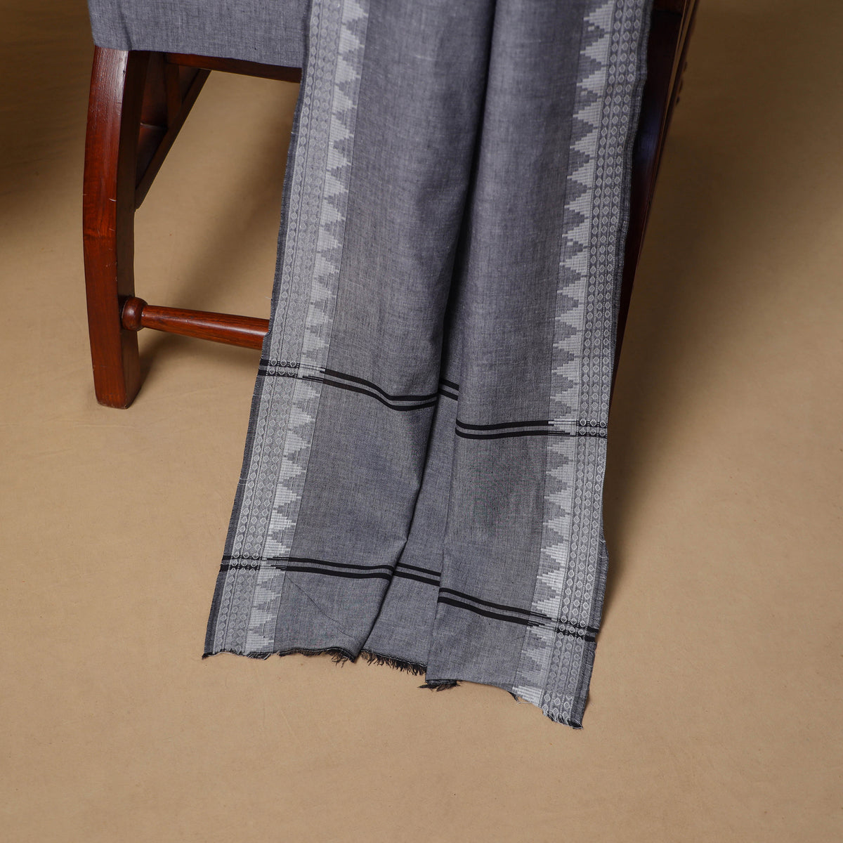 Floral Sanganeri Block Print Cotton Unstitched Dress Material: Kurta, Bottom & Dupatta with Jewellery 10