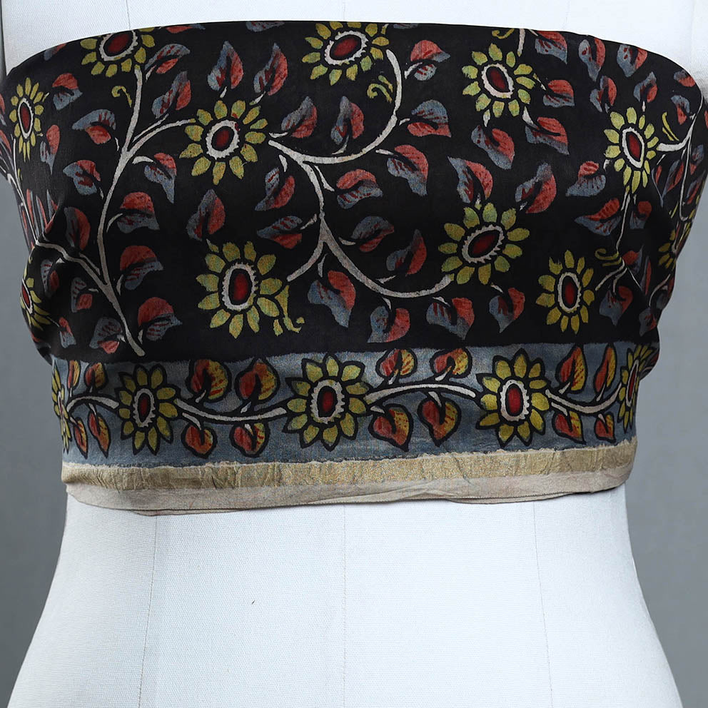 Handpainted Chanderi Silk Kalamkari Blouse Piece 27