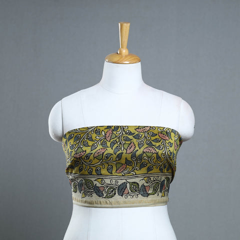 Handpainted Chanderi Silk Kalamkari Blouse Piece 31