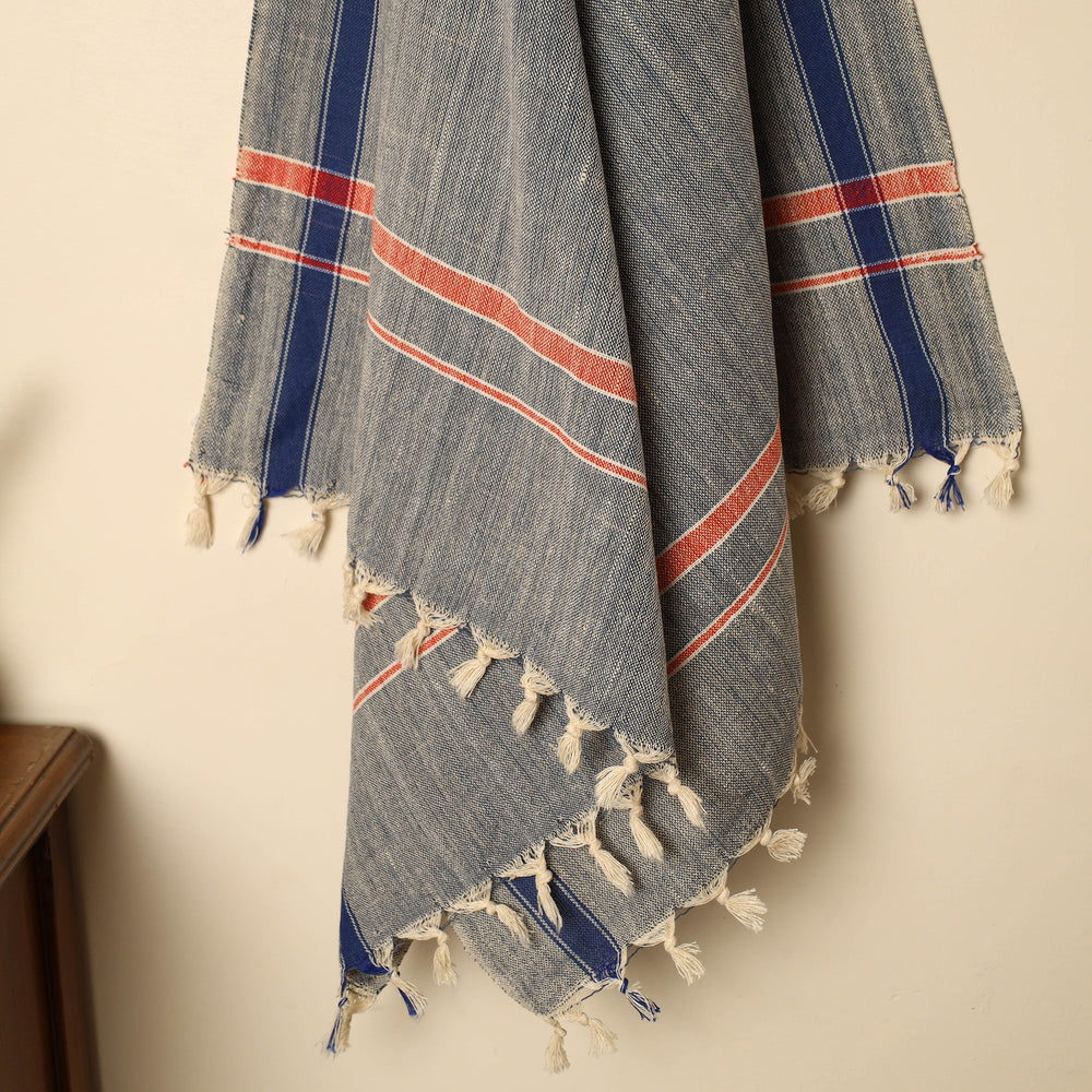 Grey - Handloom Fine Cotton Plain Bath Towel 127