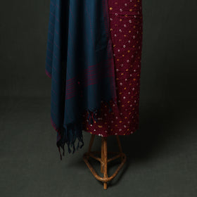 Bandhani Cotton Unstitched Dress Material: Kurta & Dupatta with Jewellery 05