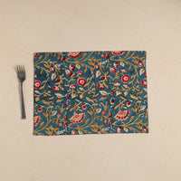 Green - Floral Print Cotton Reversible Table Mat 10