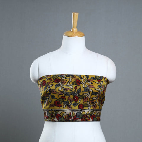 Handpainted Chanderi Silk Kalamkari Blouse Piece 38